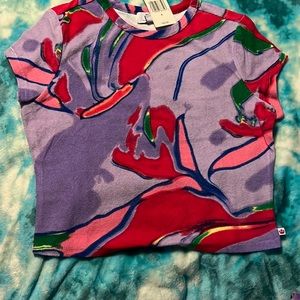 SHORT SET Juicy Couture High Rise Pull-On Short and Crew Neck Short Sleeve Top